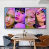 Black Pink Korean Girl Group Jisoo Jennie Ros Lisa Posters Canvas Prints Painting Wall Art Pictures - Blackpink UK Store